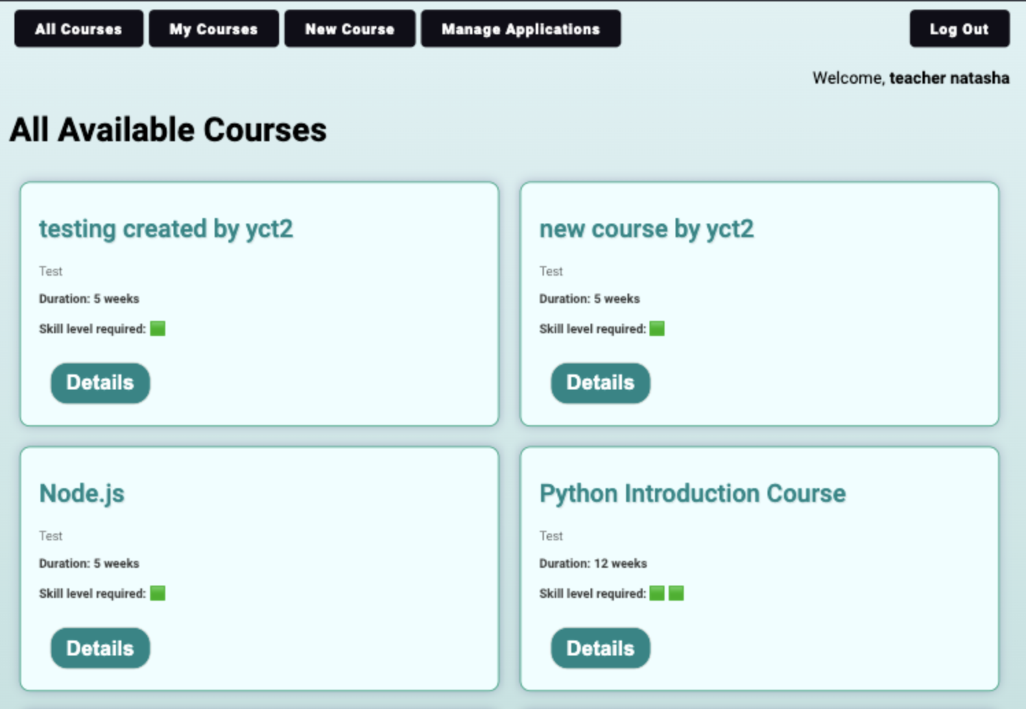 Screenshot of learn hub